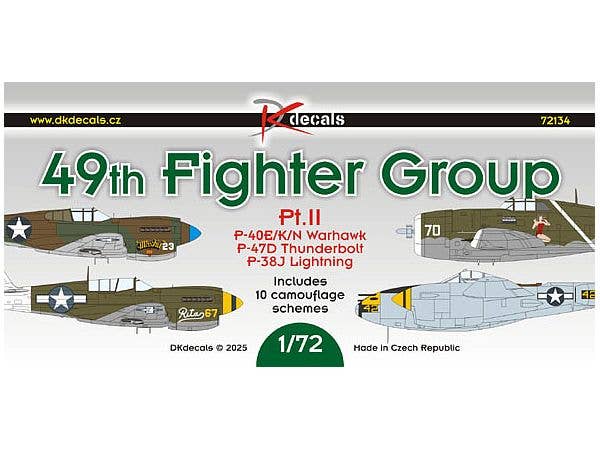 1/72 米陸軍空軍第49戦闘群 パート2デカール