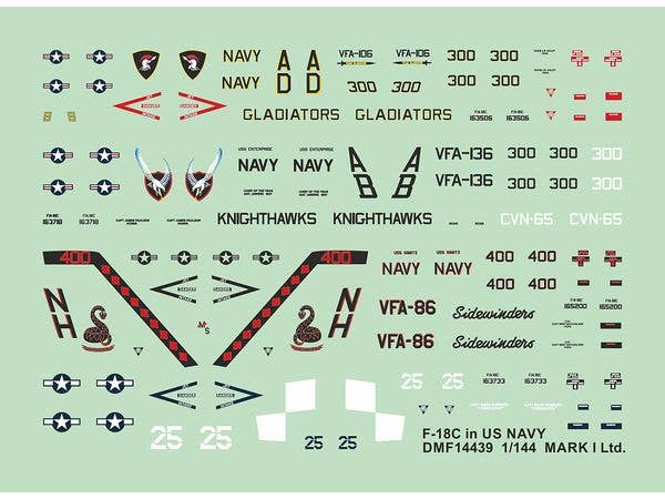 1/144 F/A-18C 米海軍 デカール