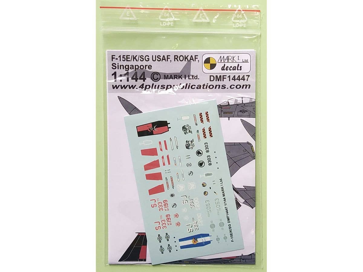 1/144 F-15E/K/SG 米空軍・韓国軍・シンガポール軍 デカール (レベル用)
