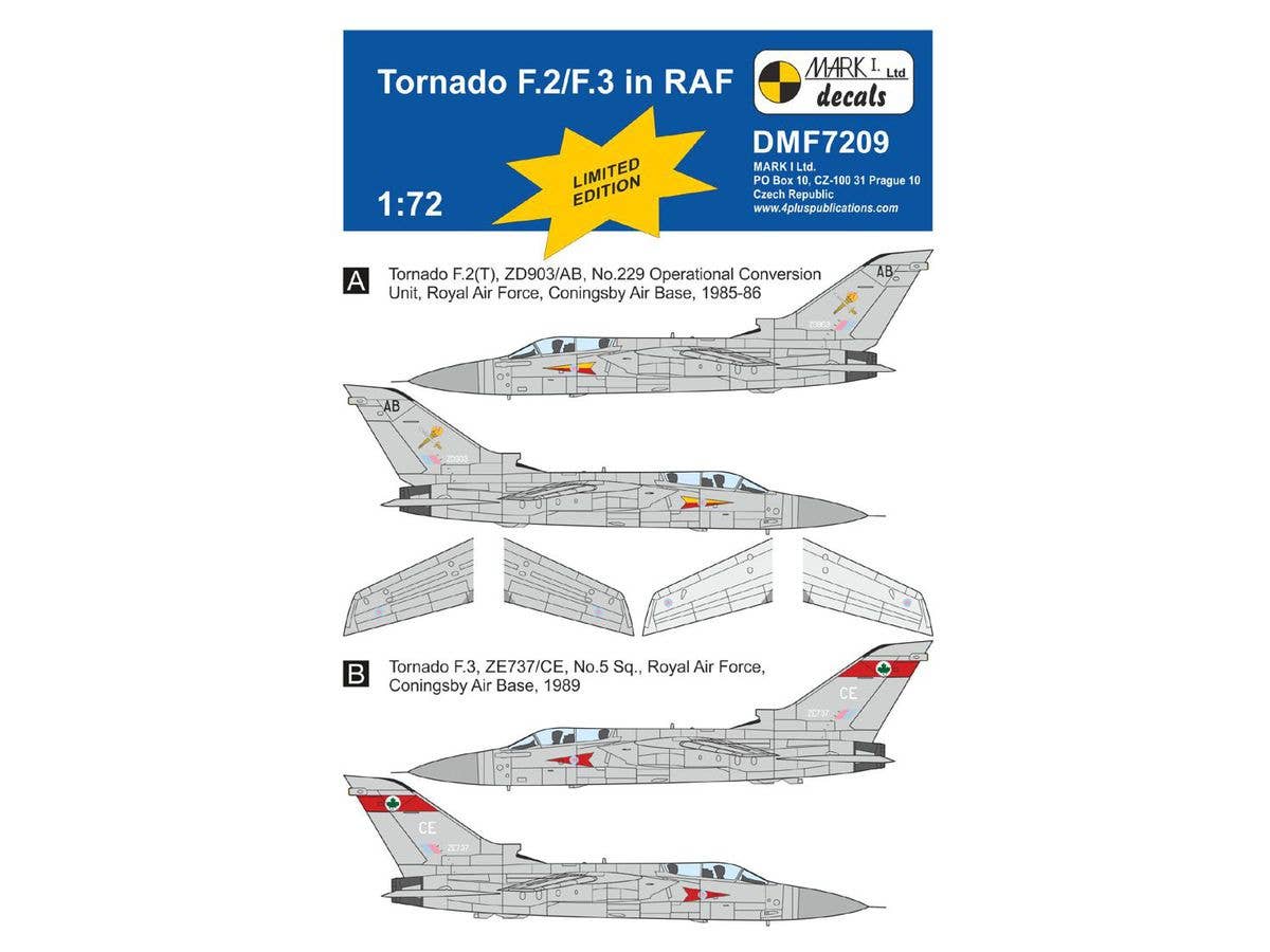 1/72 トーネード F.2/F.3 英空軍 デカール