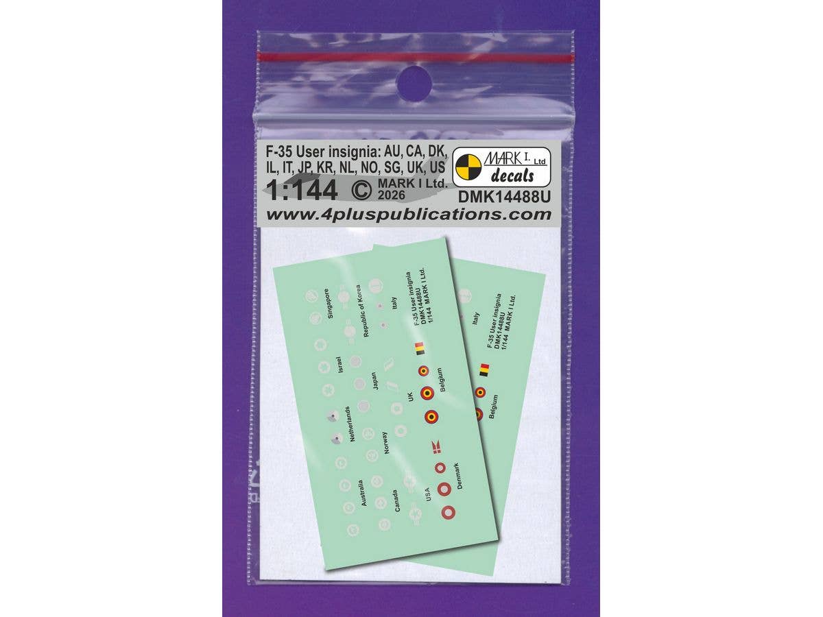 1/144 F-35ライトニングII 各国国籍マークデカール