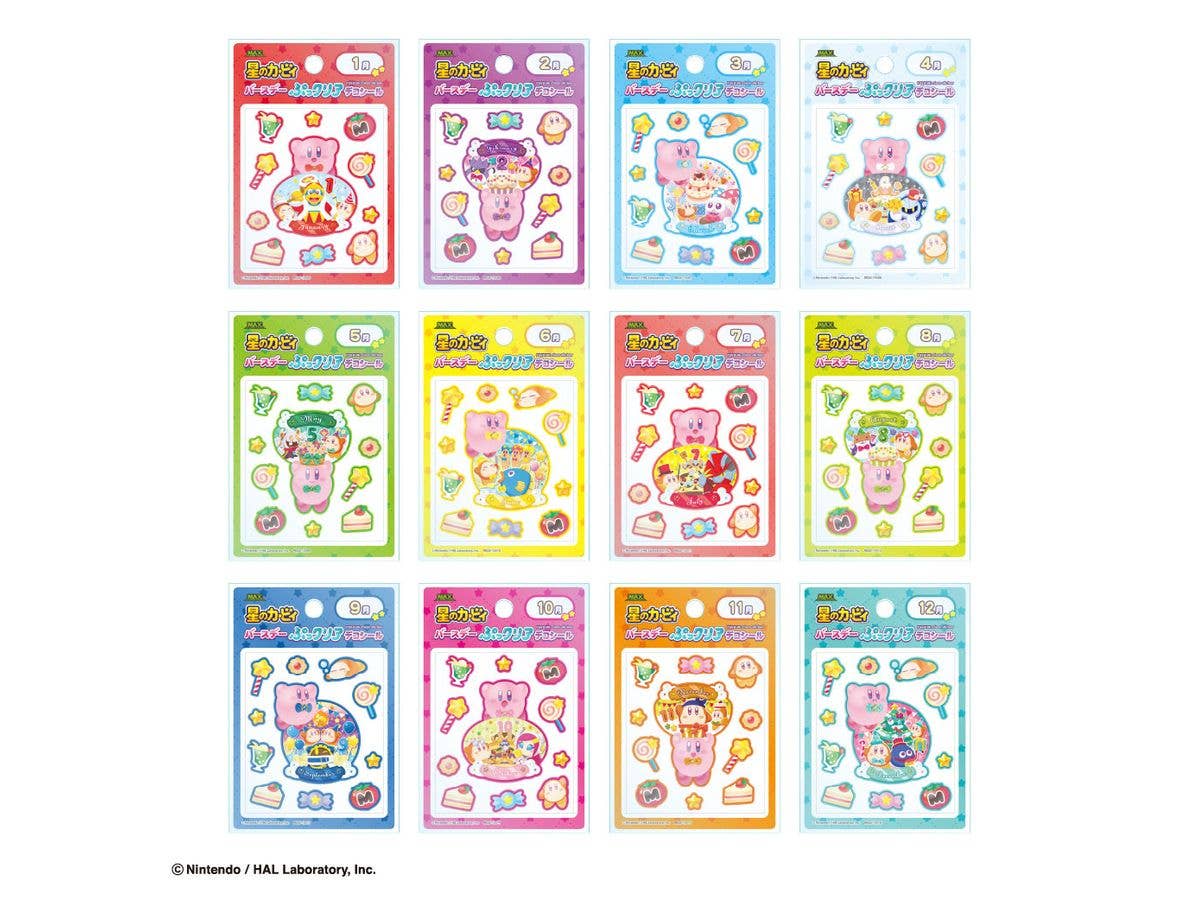 KB-44 星のカービィ バースデーぷっクリアデコシール 1セット120P (12種 x 各10P)