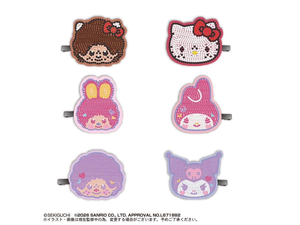 SR-177 モンチッチ x サンリオキャラクターズ ジュエリークリップ 1セット30P (6種 x 各5P)
