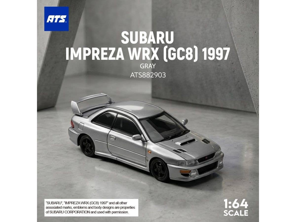 1/64 SUBARU IMPREZA WRX (GC8) 1997グレー