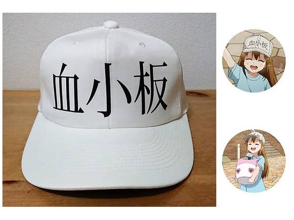 はたらく細胞 血小板 帽子 缶バッチ付きセット