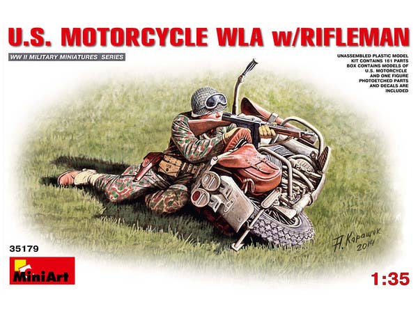 1/35 アメリカ軍バイクWLAライフルマン付
