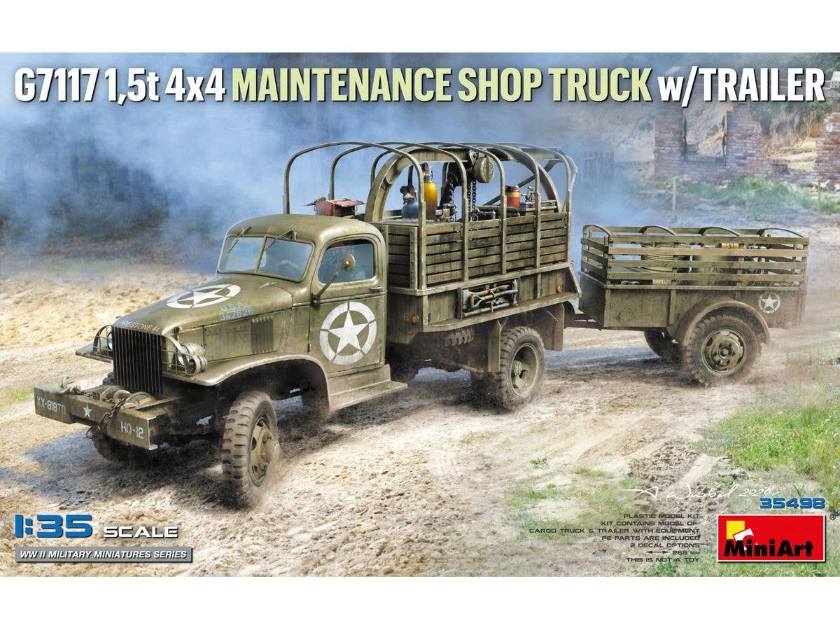 1/35 G7117 1.5t 4x4 整備用トラックw/トレーラー