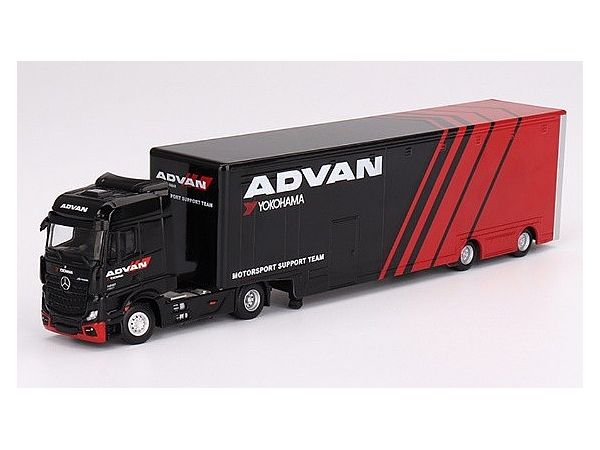 1/64 メルセデス ベンツ アクターズ w/レーシングトランスポーター ADVAN(左ハンドル)