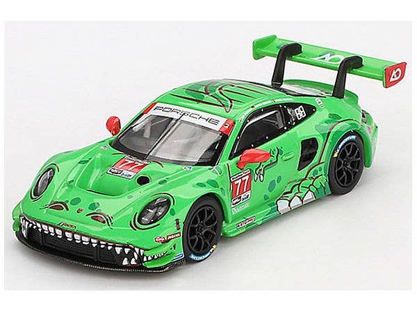 1/64 ポルシェ 911 GT3 R IMSA デイトナ24時間 GTD Pro 2位入賞車 2024 #77 AO Racing (左ハンドル)