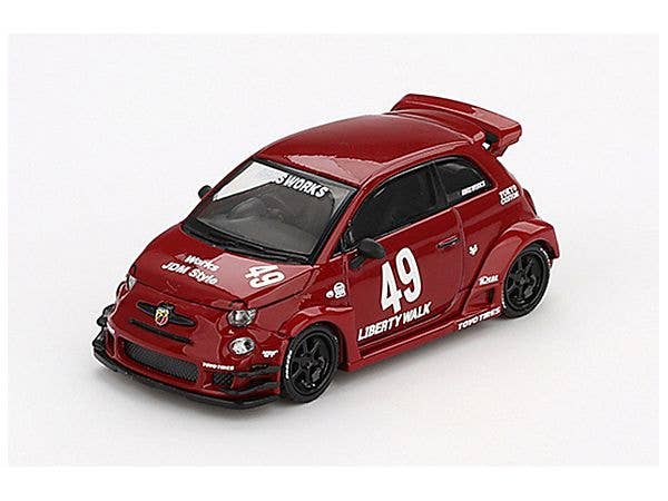 1/64 アバルト 595 LB-WORKS x Abas Works レッド (左ハンドル)