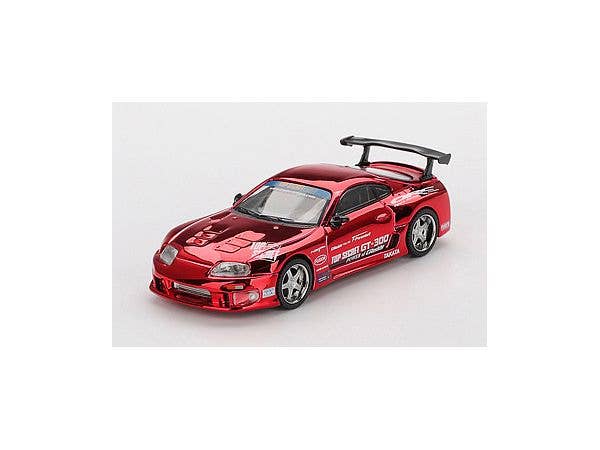 1/64 Toyota スープラ (A80) GT-300 Top Secretレッドクロム (右ハンドル)
