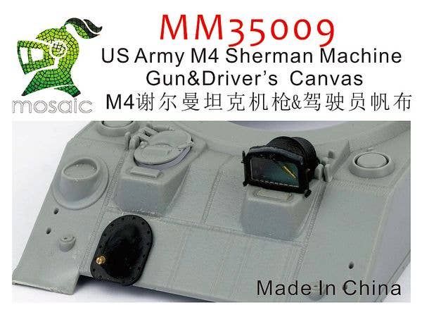1/35 WW.II アメリカ陸軍 M4 シャーマン車体機銃 & 操縦手ハッチ用キャンバス