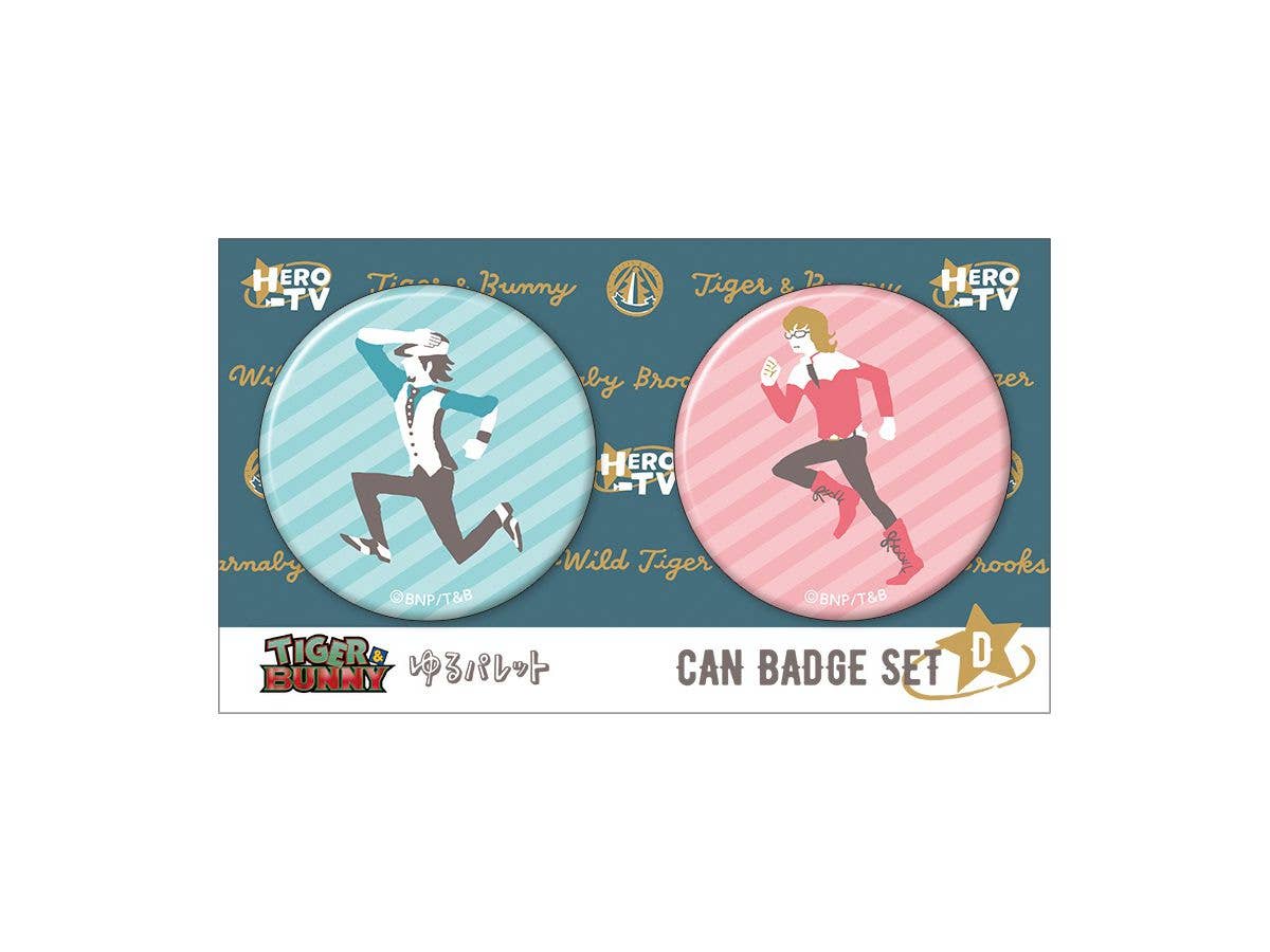 TIGER & BUNNY 缶バッジセット D/ゆるパレット 虎徹 & バーナビー
