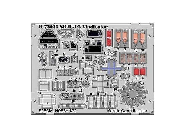 1/72 SB2U-1/2ビンディケーター用エッチングパーツ