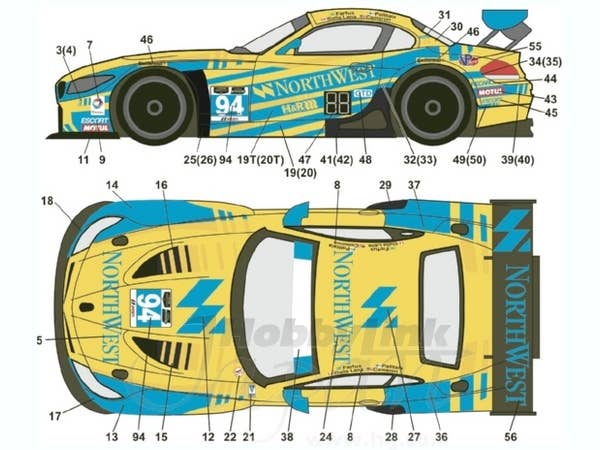 1/24 ターナー・モータースポーツBMW Z4 GTD 2014 デイトナ24時間レース デカールセット