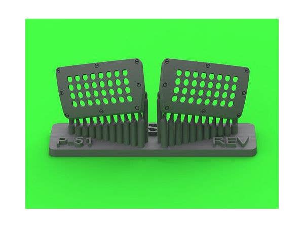 1/32 WWII アメリカ P-51ムスタング キャブレターエアフィルターカバー 標準穴開きタイプ (レベル用)