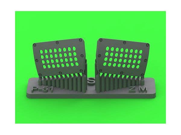 1/32 WWII アメリカ P-51ムスタング キャブレターエアフィルターカバー 標準穴開きタイプ (造形村用)