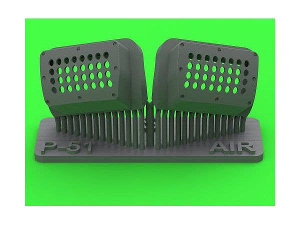 1/48 WWII アメリカ P-51ムスタング キャブレターエアフィルターカバー 標準穴開きタイプ (エアフィックス用)