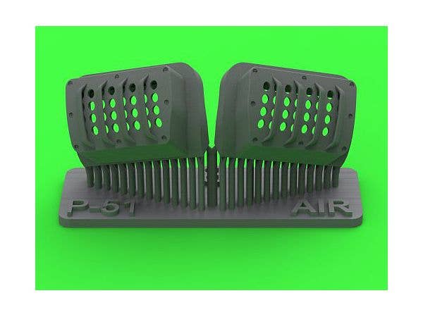 1/48 WWII アメリカ P-51ムスタング キャブレターエアフィルターカバー RAFルーバータイプ バージョンA (エアフィックス用)