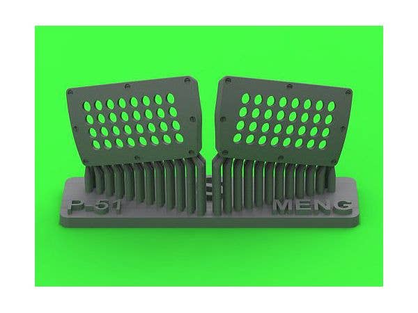 1/48 WWII アメリカ P-51ムスタング キャブレターエアフィルターカバー 標準穴開きタイプ (モンモデル用)