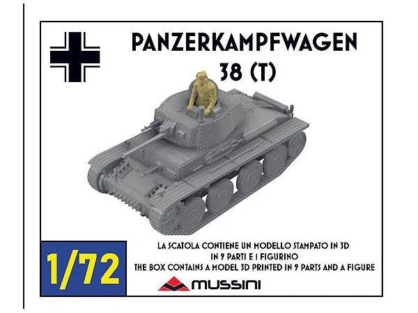 1/72 WWII ドイツ 38(t)戦車(乗員1体付)