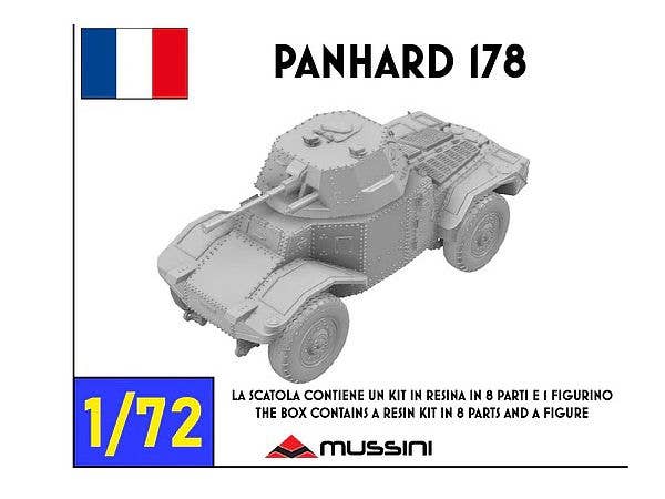 1/72 WWII フランス パナール178装甲車(乗員1体付)