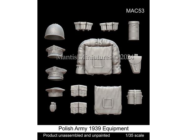 1/35 WWII ポーランド軍1939年 歩兵装備品セット(14個入)
