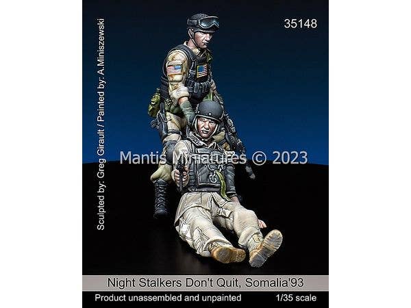 1/35 現用 アメリカ ブラックホーク・ダウン ヘリコプター乗員を救助するナイトストーカーズ兵士 絶対に諦めない! ソマリア'93 (2体入)