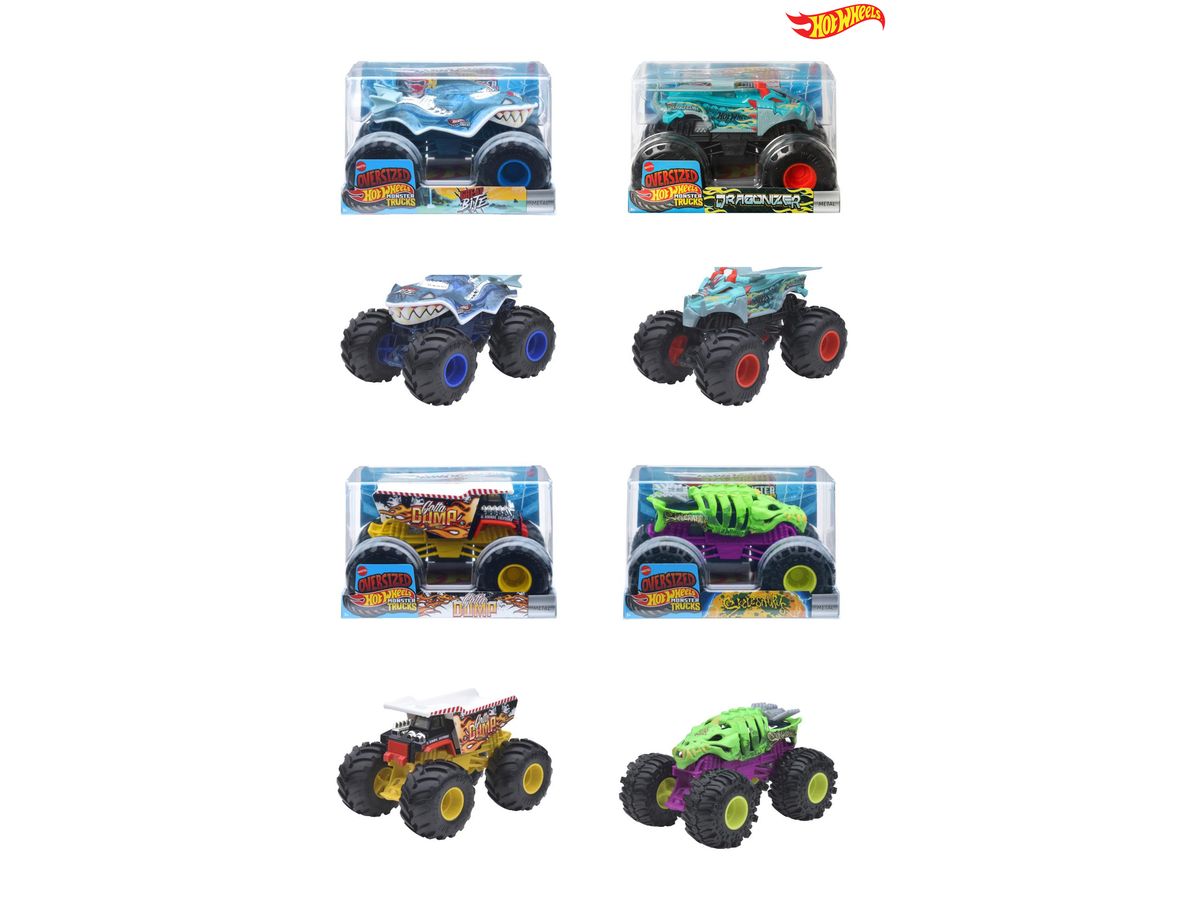 ホットウィール モンスタートラック ビッグサイズ アソート 1Box 4pcs