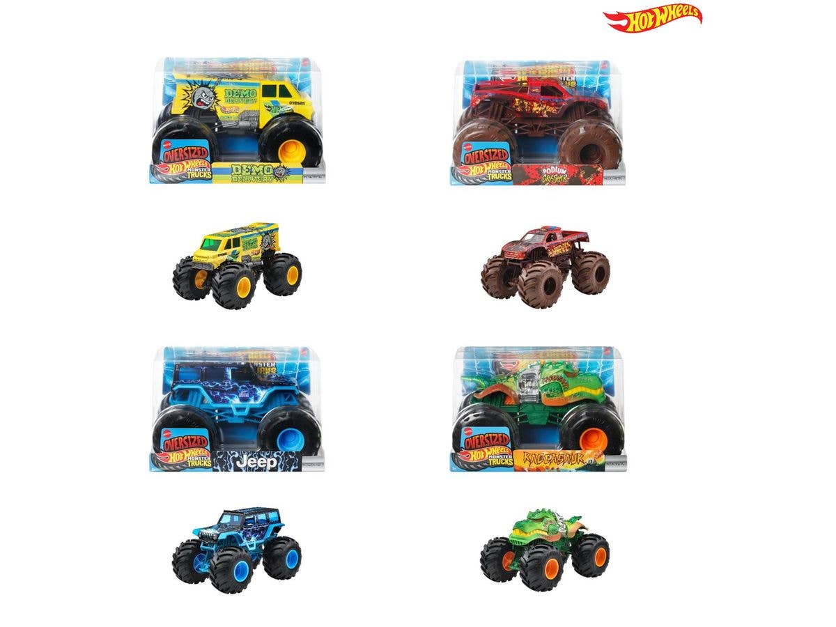 ホットウィール モンスタートラック ビッグサイズ アソート 1Box 4pcs