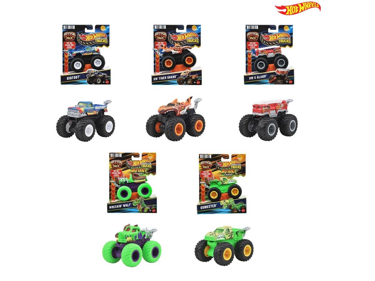 ホットウィール モンスタートラック アタックパック アソート 1Box 5pcs