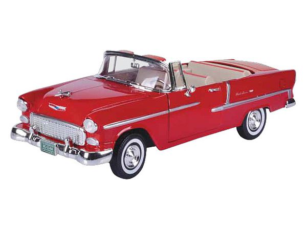 1/18 1955 Chevy Bel Air (Convertible) Color: Red