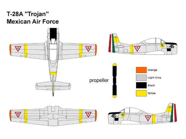 1/144 N.A. T-28A トロ―ジャン メキシコ空軍
