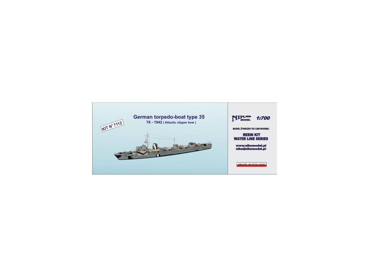 1/700 独・水雷艇35型 T-8 1942年 (アトランティックバウ)