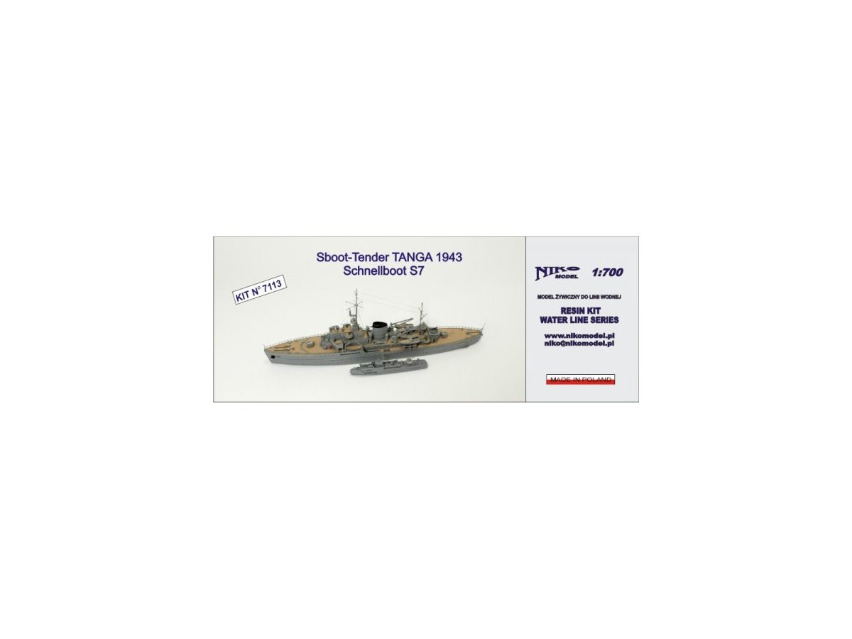 1/700 独・水雷艇母艦タンガ 1943年 & 高速魚雷艇 S-7