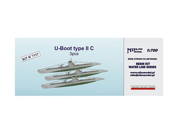1/700 独 Uボート IIC型 小型潜水艦 3隻セット