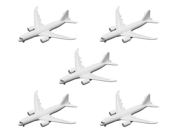 ジオクレイパー コンポーネントユニット 飛行機ピース 5機セット (ホワイトver.)