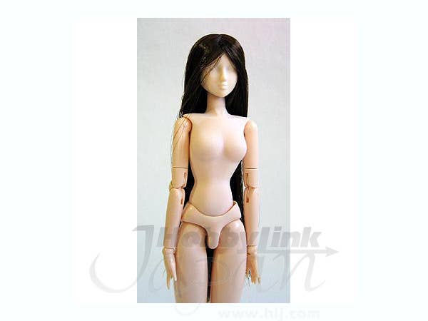 27cm 女性 植毛ヘッド 01 ホワイティ (ダークブラウン)