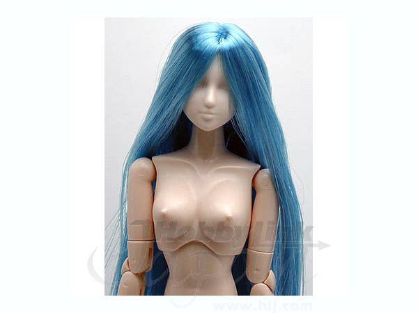 27cm 女性 植毛ヘッド 01 ホワイティ (ブルー)