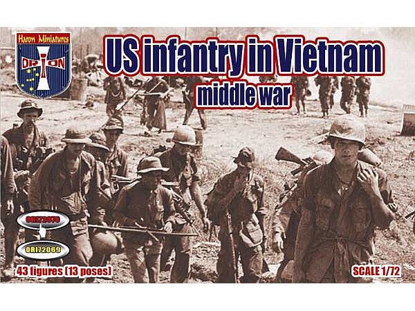 1/72 米陸軍 ベトナム戦争中期 (43体・13ポーズ)