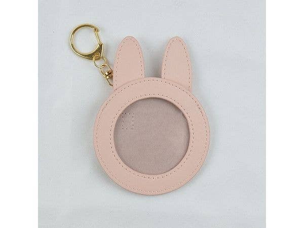 [推し活] 缶バッジケース(アニマル) ピンク ウサギ