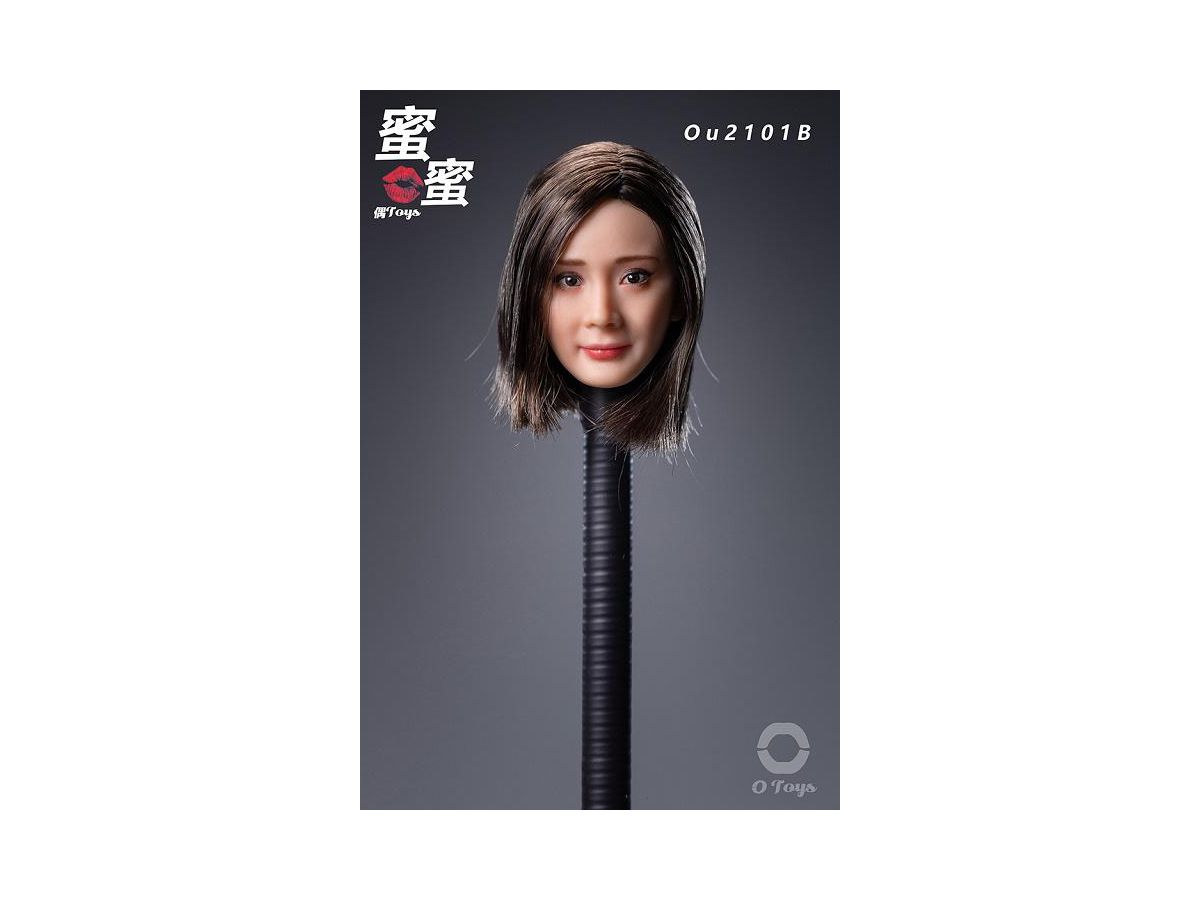 1/6 OU-2101B アジア系女性ヘッド B (黒髪ショートヘア)