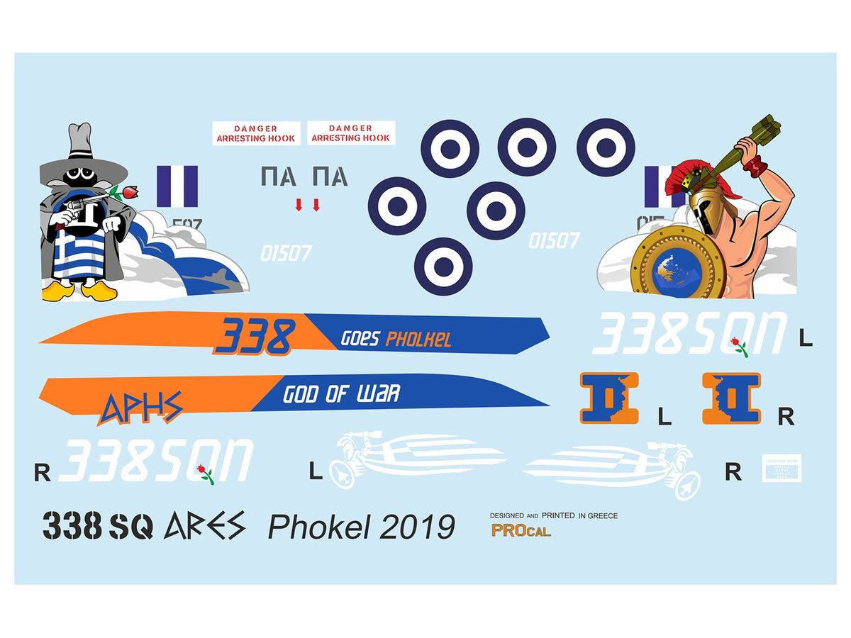 1/48 F-4E ファントム ギリシャ空軍 第338攻撃飛行隊 フォルケル航空ショー 2019デカールセット