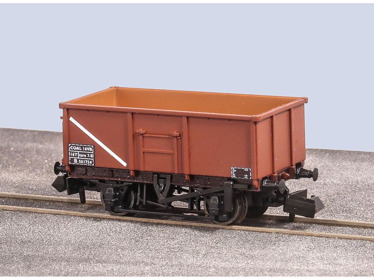 Nゲージ イギリス国鉄 2軸オープン貨車 16t ミネラルワゴン (Coal 16VB) ボーキサイトカラー 完成品
