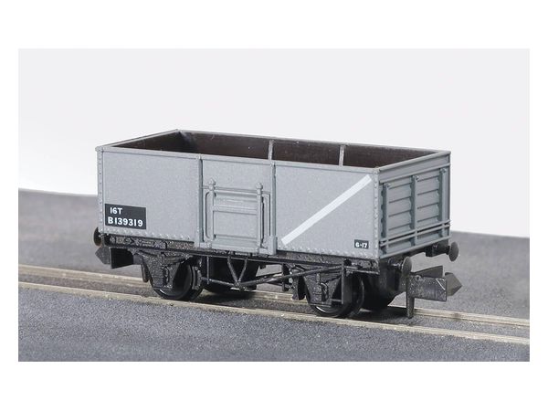 Nゲージ イギリス2軸貨車 石炭運搬車 (鋼製・BR・グレイ)