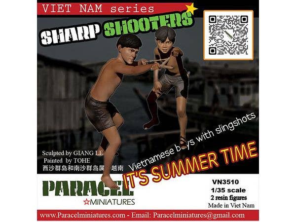 1/35 現用 ベトナム スリングショットを構える少年たち(2体入)