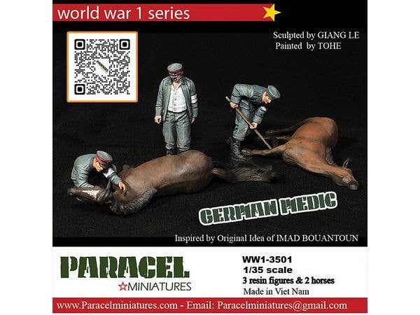 1/35 WWI ドイツ 獣医チームセット(3体入)