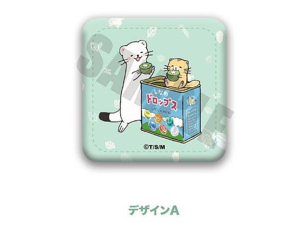 オコジョとヤマネ レザーバッジ A