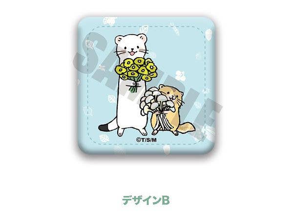オコジョとヤマネ レザーバッジ B