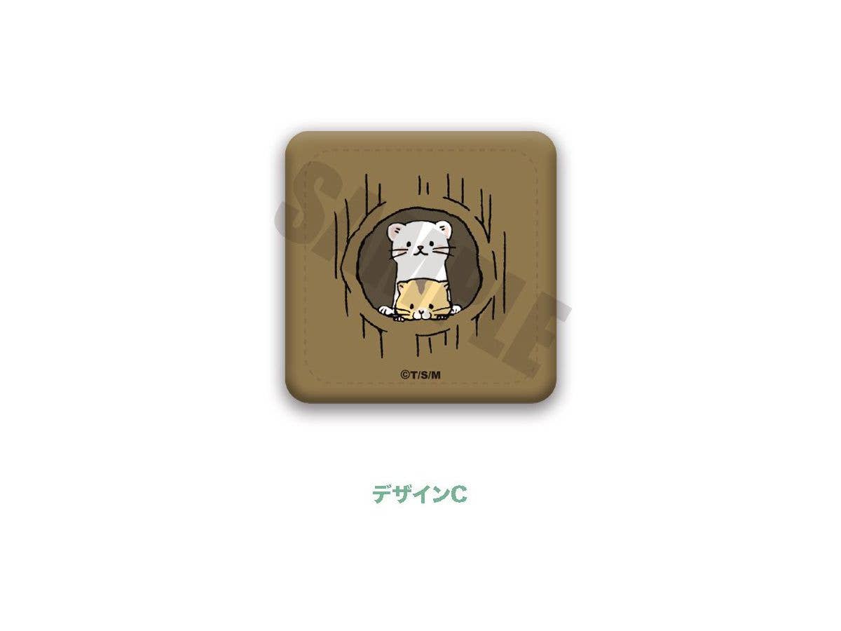 オコジョとヤマネ レザーバッジ C